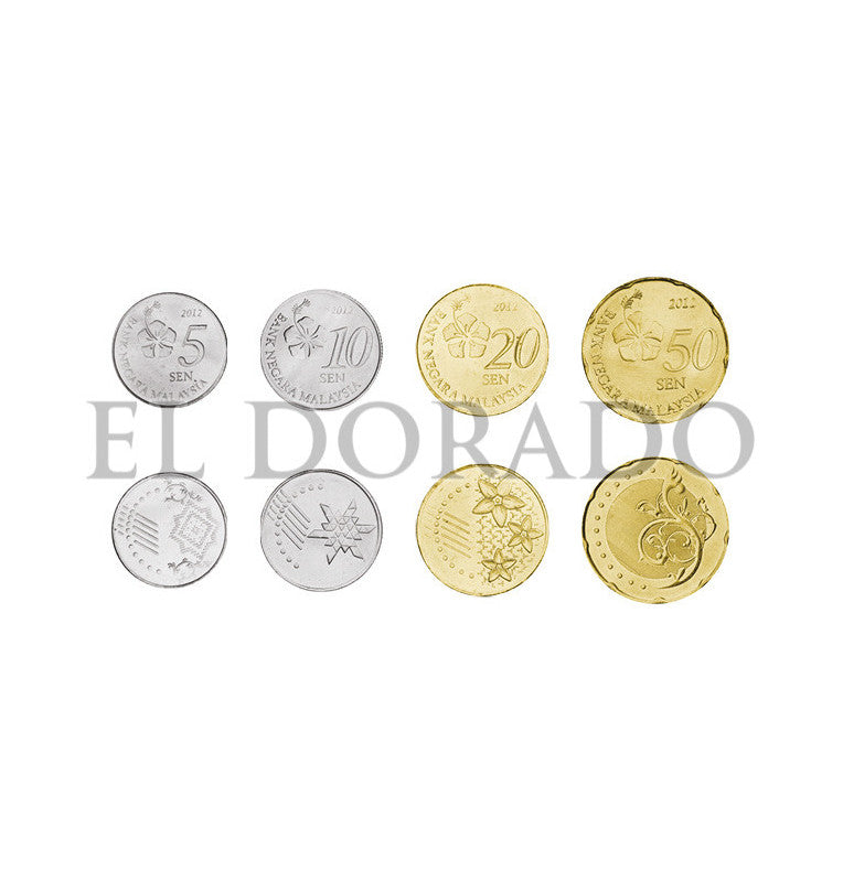 Malasia 5, 10, 20, 50 Sen 2011-2018 KM 201, 202, 203, 204